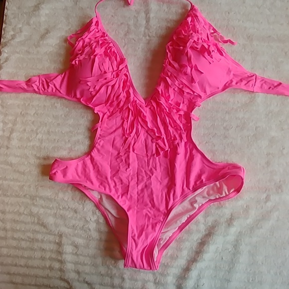 Colloyes Hot Pink Swim One Piece - Picture 2 of 3